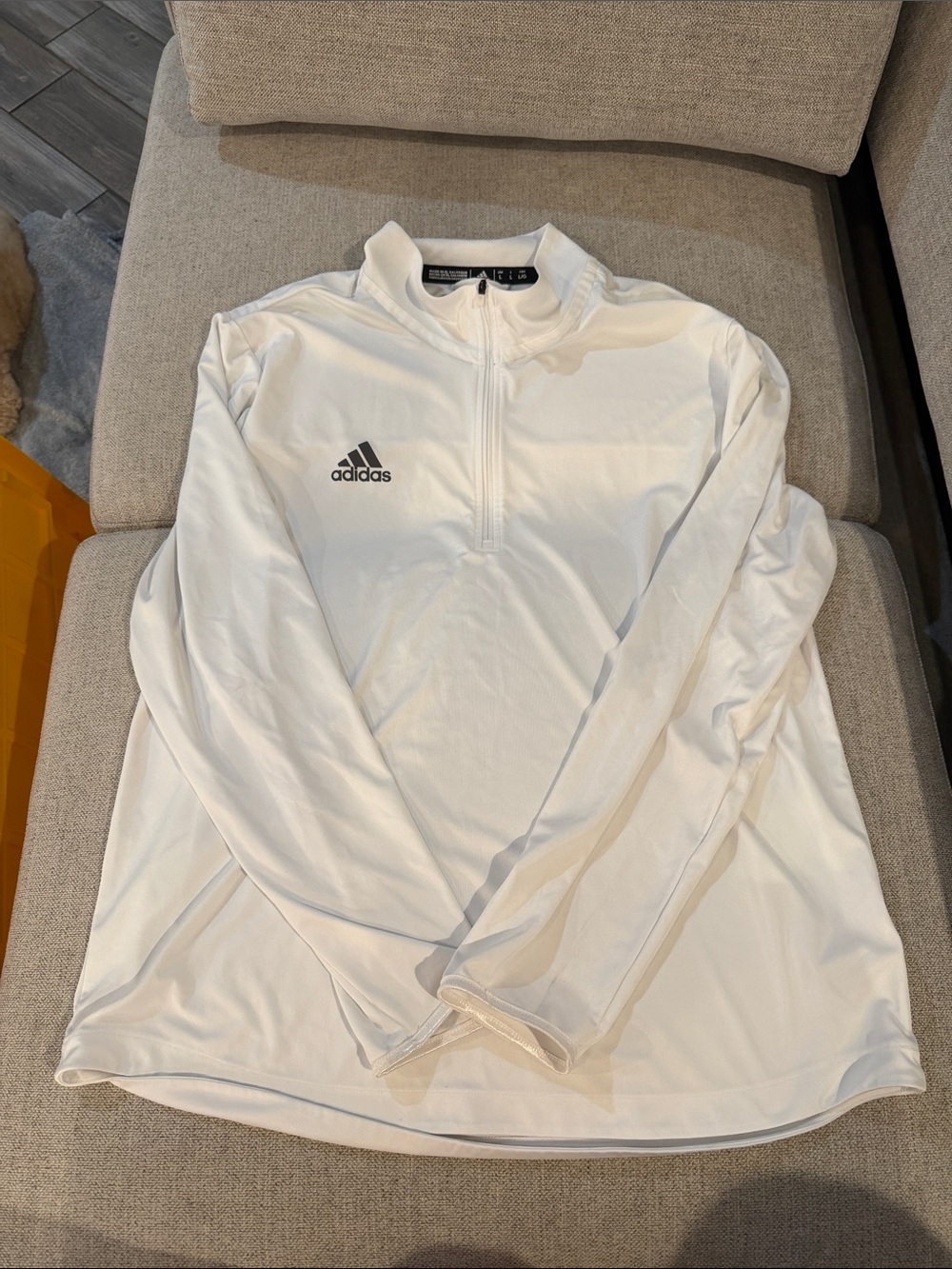 Adidas men's white pullover